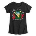 thumbnail image 1 of Inside Out 2 - Joy Wreath  - Girls Fitted Short Sleeve Graphic T-Shirt, 1 of 5
