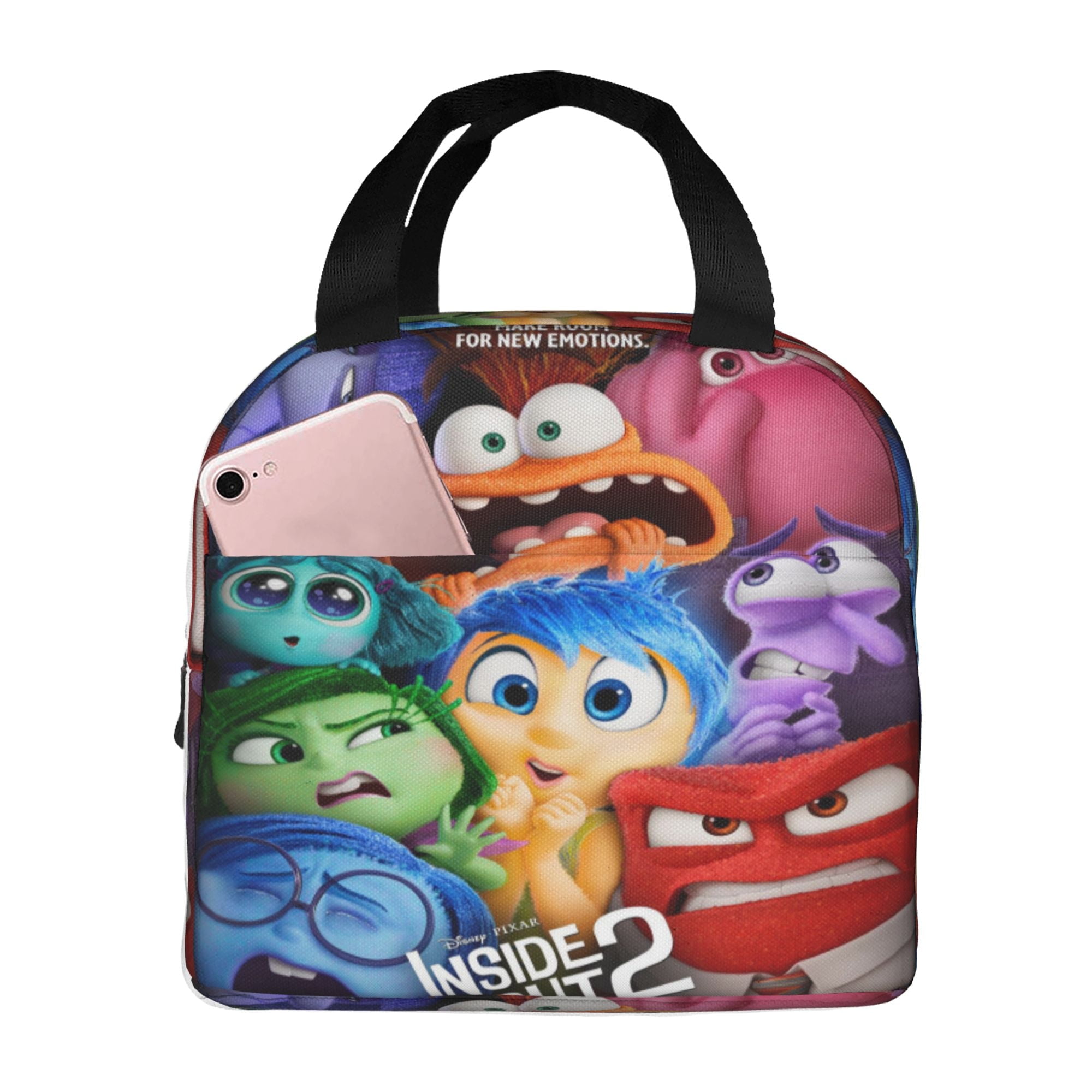 Inside Out 2 Lunch Bag Tote Bag Insulated Lunch Box Picnic Beach Fishing Work