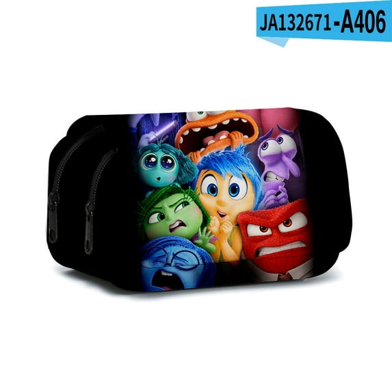 Inside-Out 2 Pencil Case for Teen Women Men, Pencil Case Pouch, Large Initial Pencil Pouch with Zipper, Cute Pen Case Box Pencil Bag for Office Supplies