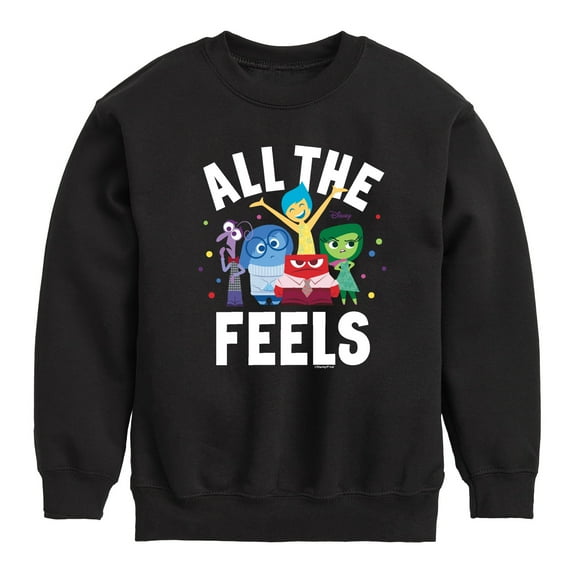 Inside Out - All The Feels - Toddler And Youth Crewneck Fleece Sweatshirt