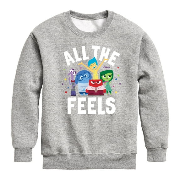 Inside Out - All The Feels - Toddler And Youth Crewneck Fleece Sweatshirt