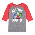 thumbnail image 1 of Inside Out - All The Feels -Toddler And Youth Raglan Graphic T-Shirt, 1 of 6