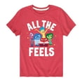thumbnail image 1 of Inside Out - All The Feels - Toddler And Youth Short Sleeve Graphic T-Shirt, 1 of 5