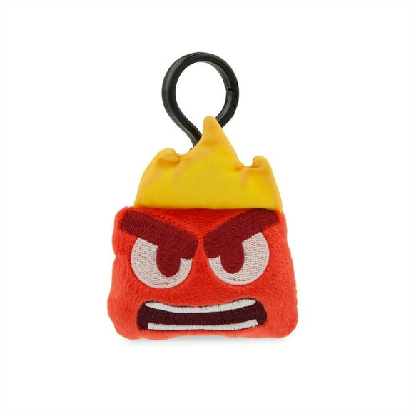 Disney Reversible Inside-Out Anger Clip Backpack Keychain 2-Sided Plush