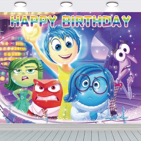 Inside Out Background Taspestry Post Banner Backdrop Party Supplies Wall Decor