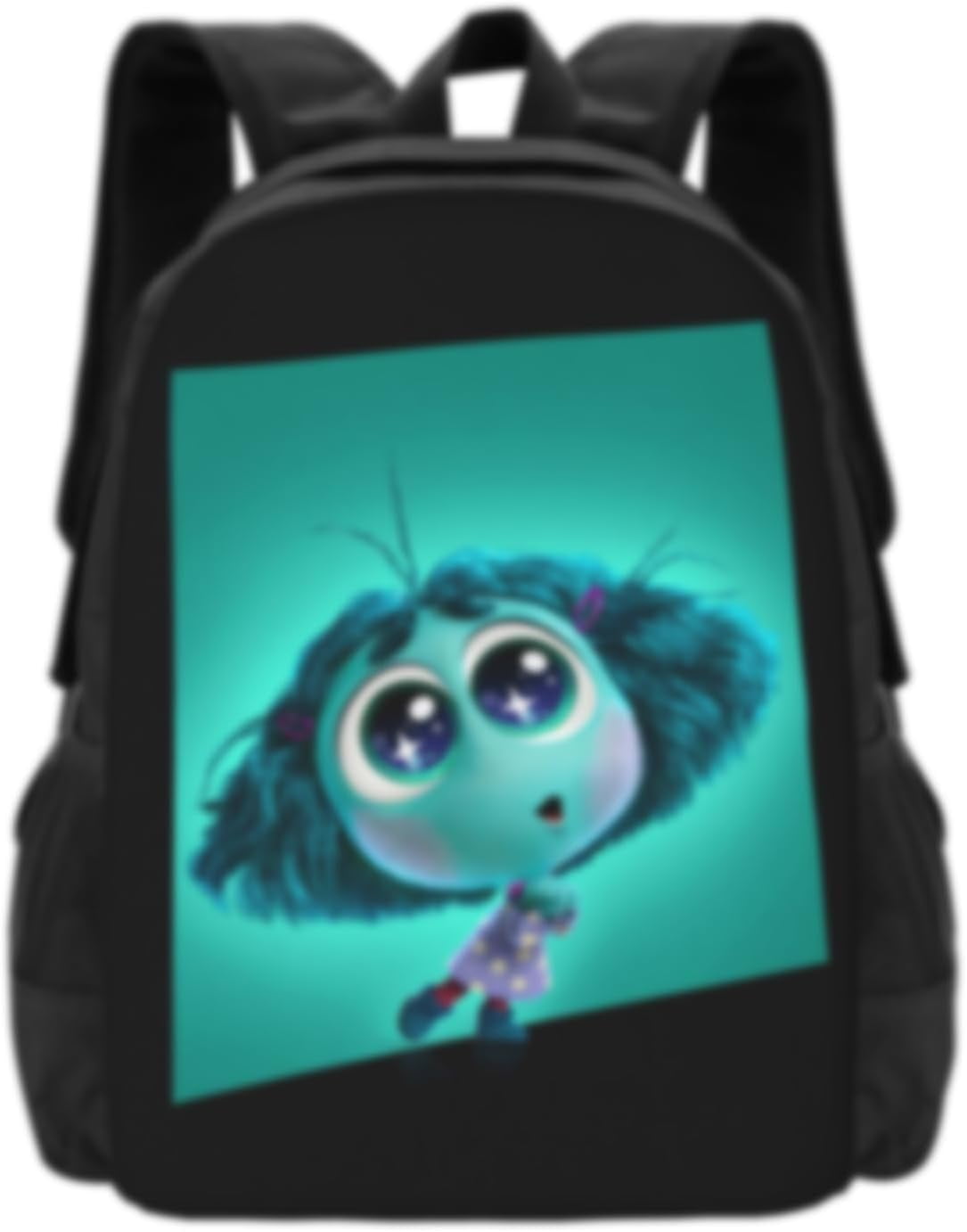 WAMLMART Inside Out Backpack Cute Cartoon Character Envy Backpack Large Capacity Lightweight Durable Backpack Canvas Anime Kawaii For Sport Hiking, 17 Inch