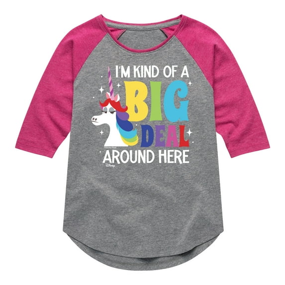 Inside Out - Big Deal - Toddler And Youth Girls Raglan Graphic T-Shirt