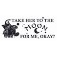 thumbnail image 1 of Inside Out Bing Bong Sadness And Joy Vinyl Wall Decal Quotes - Take Her To The Moon For Me Okay | 9" x 20" DIY Stick And Peel Removable Walt Disney Home Decor Sticker Kids Bedroom Adhesive Decoration, 1 of 4