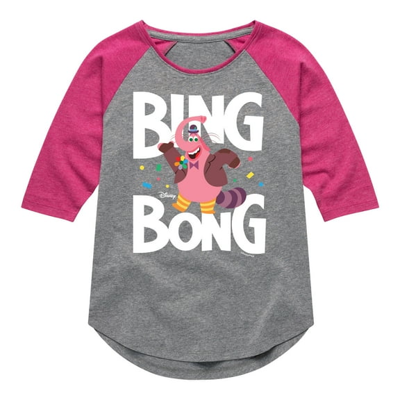 Inside Out - Bing Bong - Toddler And Youth Girls Raglan Graphic T-Shirt