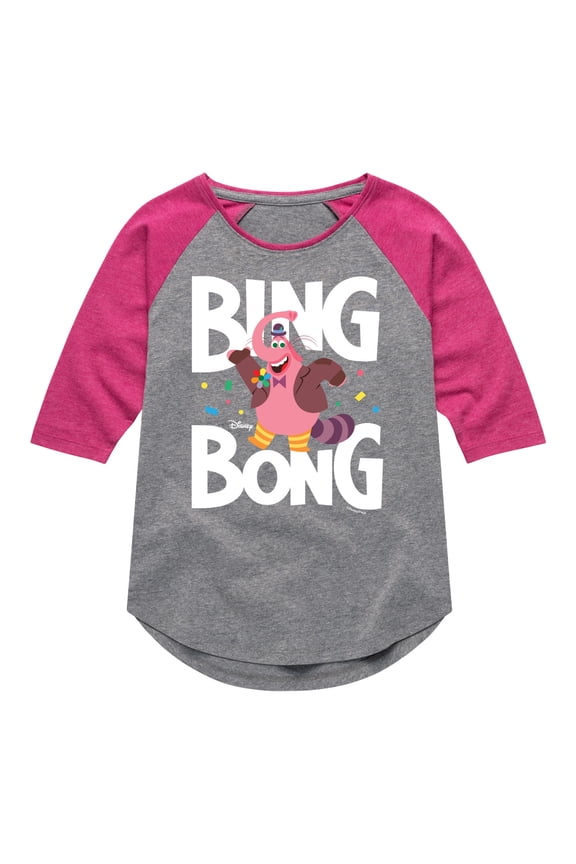 - Bing Bong - Toddler And Youth Girls Raglan Graphic T-Shirt