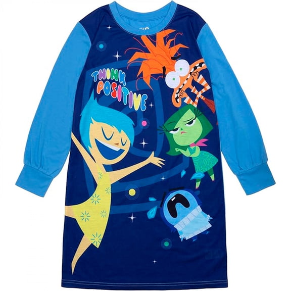 Disney 879350-small-6-7 Inside Out Cast Long Sleeve Youths Pajama Top - Size 6