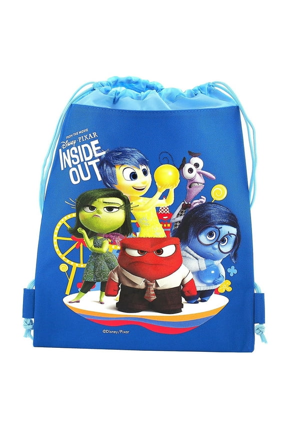 Inside Out Character Licensed Blue Drawstring Bag