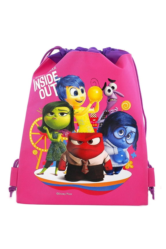 Inside Out Character Licensed Pink Drawstring Bag