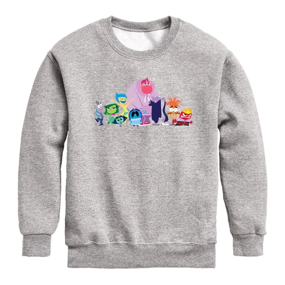 Inside Out - Chest Lineup - Youth Boys Crew Fleece Sweatshirt