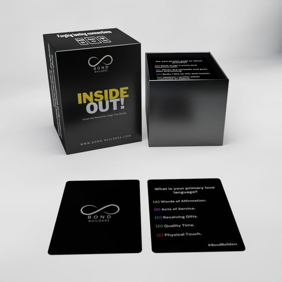 Inside Out- Conversation Cards for Couples- Card Game- 150 Conversation Starter Questions for Couples - to Explore & Deepen Connections with Your Partner - Date Night & Relationship Cards