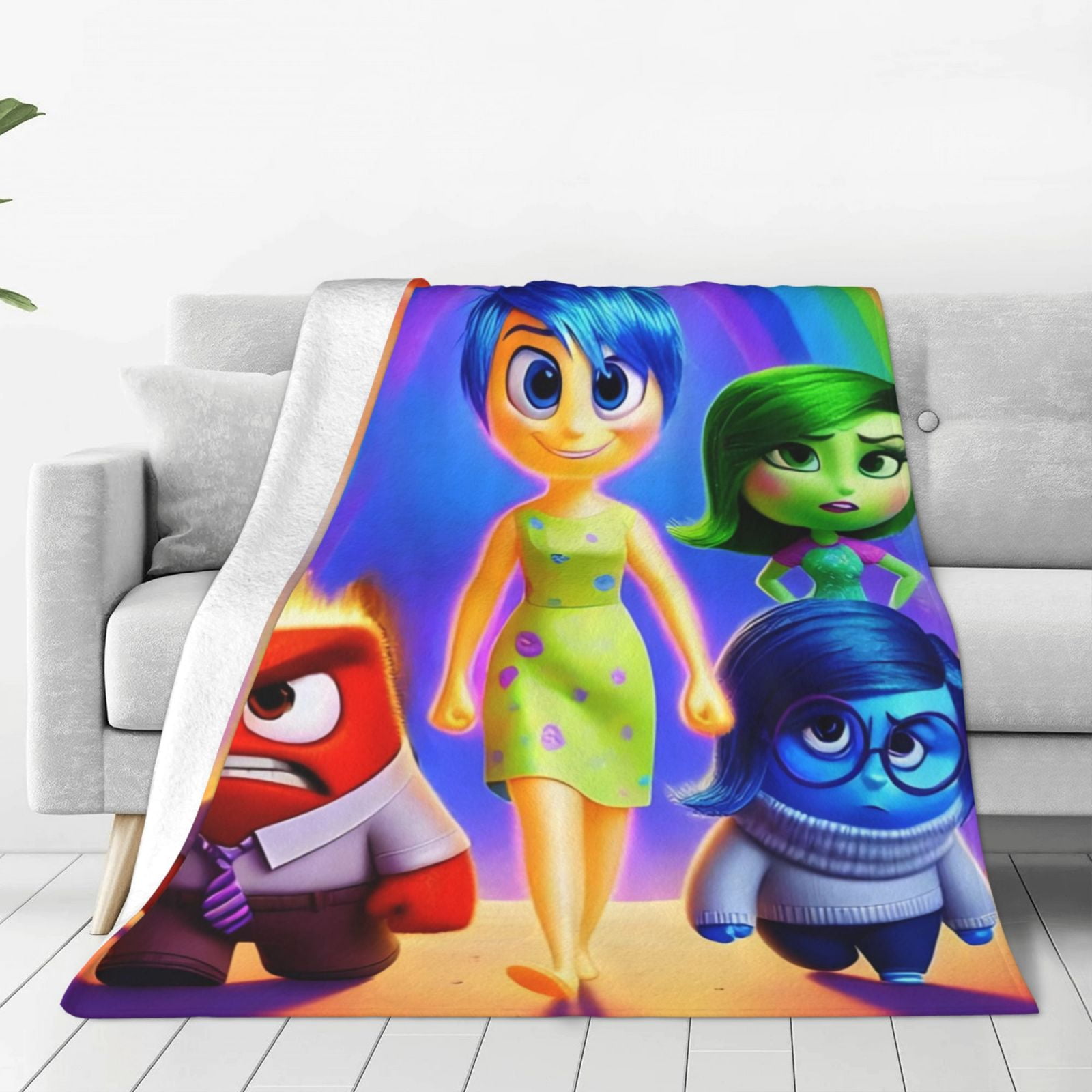 Inside Out Cute Anime Blanket, Gifts For Girls And Boys, Super Soft