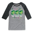 thumbnail image 1 of Inside Out - Disgust Moods -Toddler And Youth Raglan Graphic T-Shirt, 1 of 4