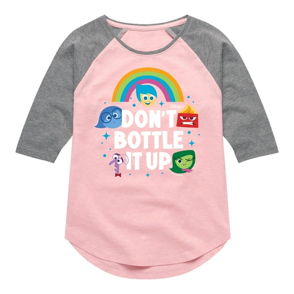 Inside Out - Don't Bottle It Up - Toddler And Youth Girls Raglan Graphic T-Shirt