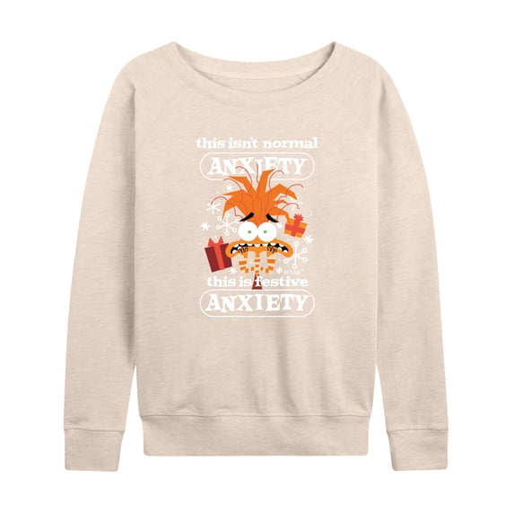 Inside Out - Festive Anxiety - Women's French Terry Long Sleeve Pullover