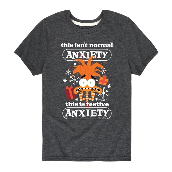 Inside Out - Festive Anxiety - Youth Boys Short Sleeve Graphic T-Shirt