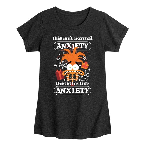 Inside Out - Festive Anxiety - Youth Girls Fitted Short Sleeve T-Shirt