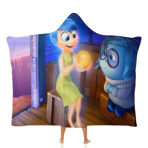 Inside Out Hooded Blanket Soft Warm Cloak Wearable Blanket Hoodie For Kids Adult Cozy Flannel Fleece Bedding Throw Hooded Blanket