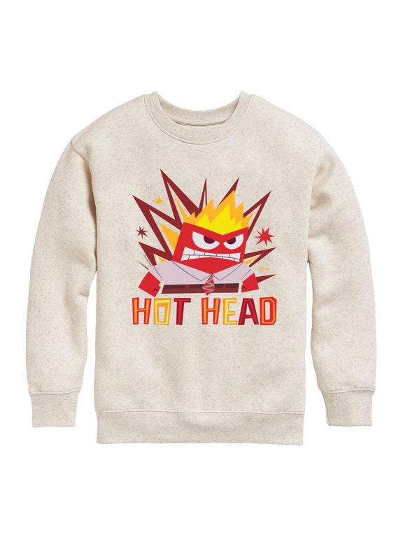 - Hot Head Anger Boys' Graphic Long Sleeve Fleece Sweatshirt