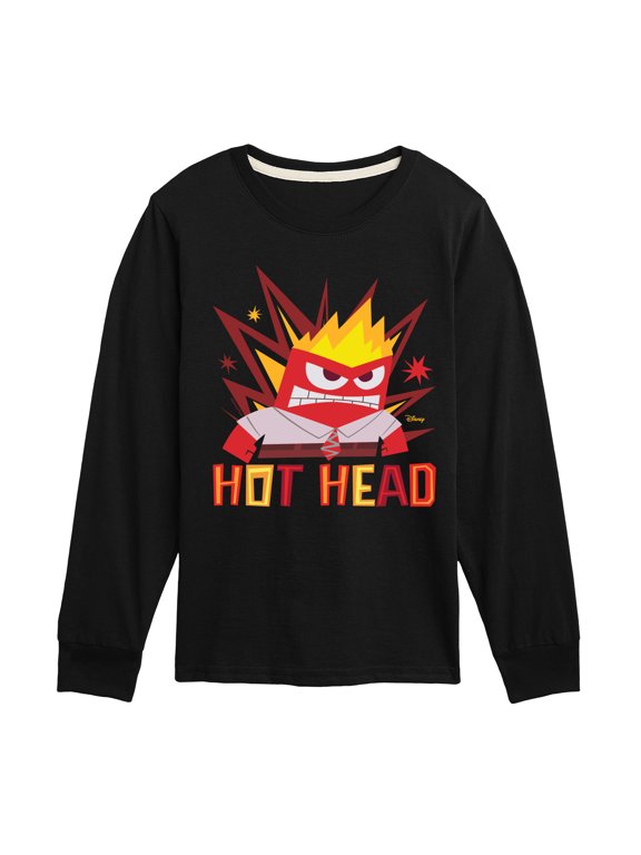 - Hot Head Anger Boys' Long Sleeve Graphic T-Shirt
