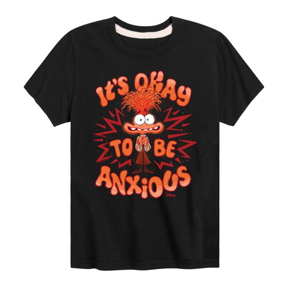 Inside Out - It's Okay To Be Anxious - Youth Boys Short Sleeve Graphic T-Shirt