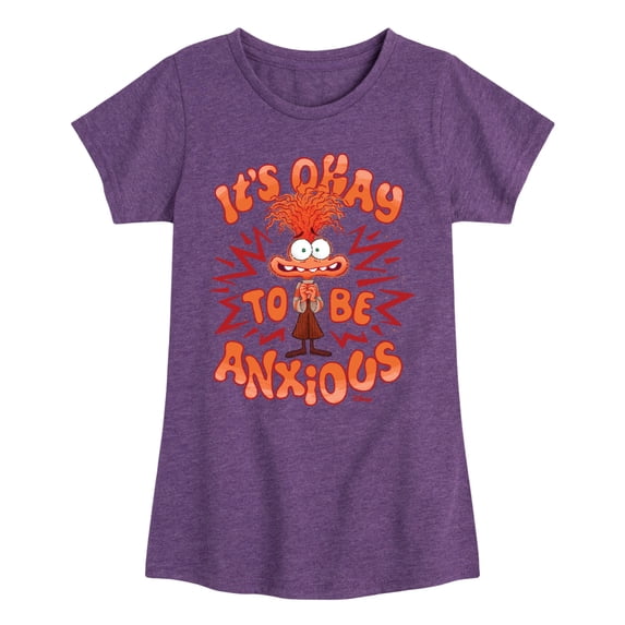Inside Out - It's Okay To Be Anxious - Youth Girls Fitted Short Sleeve T-Shirt