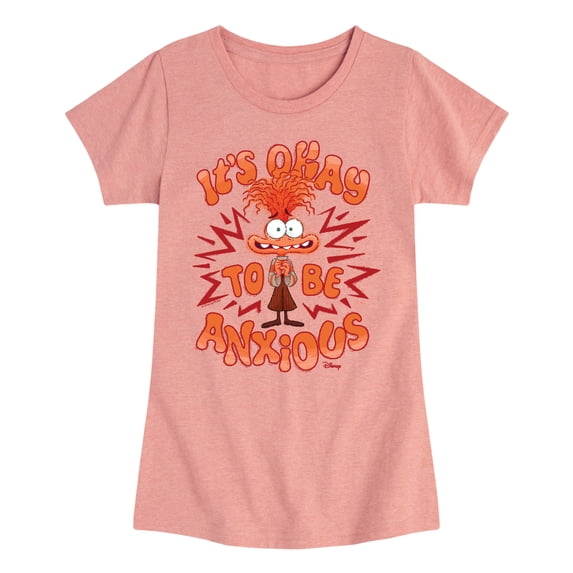 Inside Out - It's Okay To Be Anxious - Youth Girls Fitted Short Sleeve T-Shirt