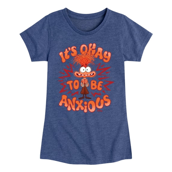 Inside Out - It's Okay To Be Anxious - Youth Girls Fitted Short Sleeve T-Shirt