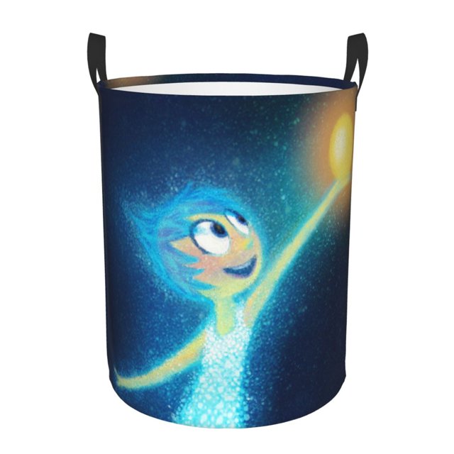 Inside Out Laundry Hamper Baskets Bags Foldable with Handles, Round