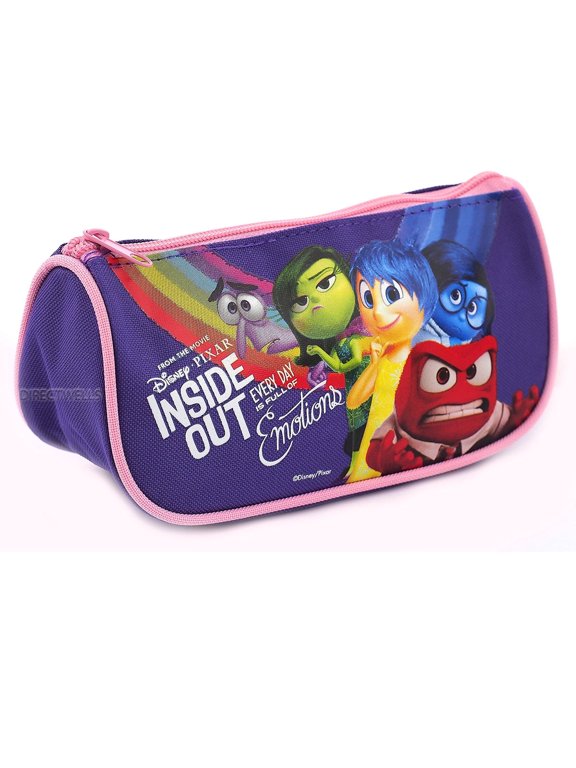 Inside Out Licensed Multi Purpose Triangle Style Purple Pencil Case