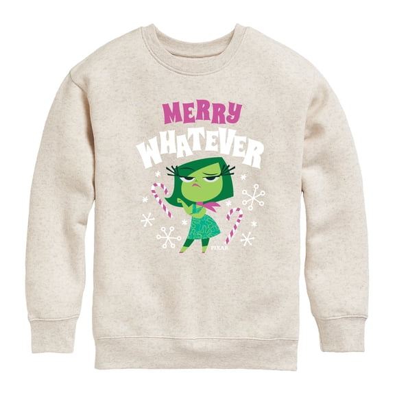 Inside Out - Merry Whatever - Youth Boys Crew Fleece Sweatshirt