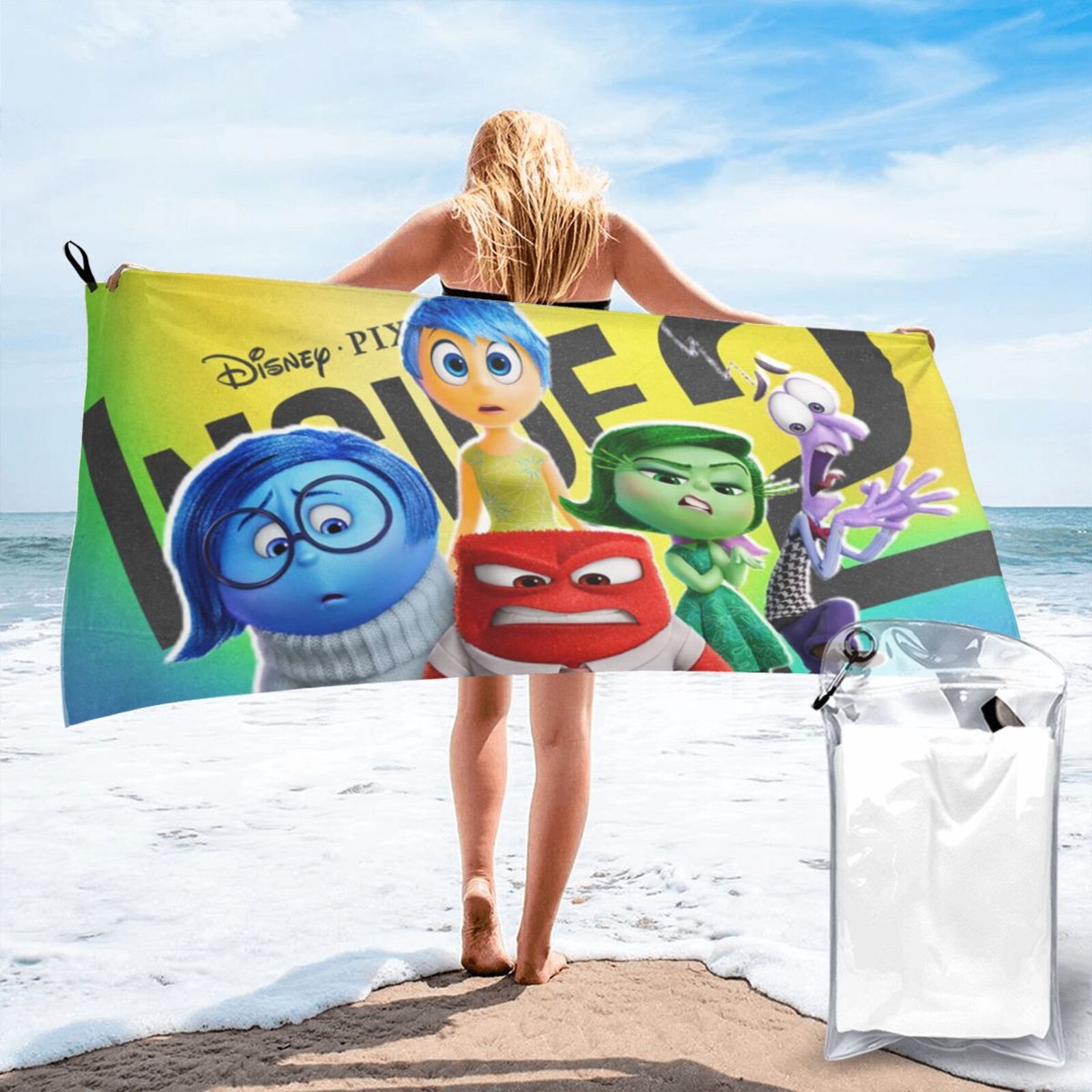 Inside Out Microfiber Lightweight Beach Towel Quick Dry Absorbent Sand