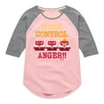 thumbnail image 1 of Inside Out - Must Control Anger - Toddler And Youth Girls Raglan Graphic T-Shirt, 1 of 4