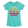 thumbnail image 1 of Inside Out - Must Control Anger - Toddler And Youth Girls Short Sleeve Graphic T-Shirt, 1 of 5