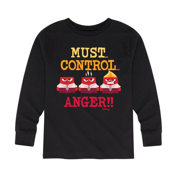Inside Out - Must Control Anger - Toddler And Youth Long Sleeve Graphic T-Shirt