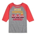 thumbnail image 1 of Inside Out - Must Control Anger -Toddler And Youth Raglan Graphic T-Shirt, 1 of 6