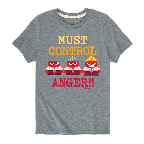 Inside Out - Must Control Anger - Toddler And Youth Short Sleeve Graphic T-Shirt