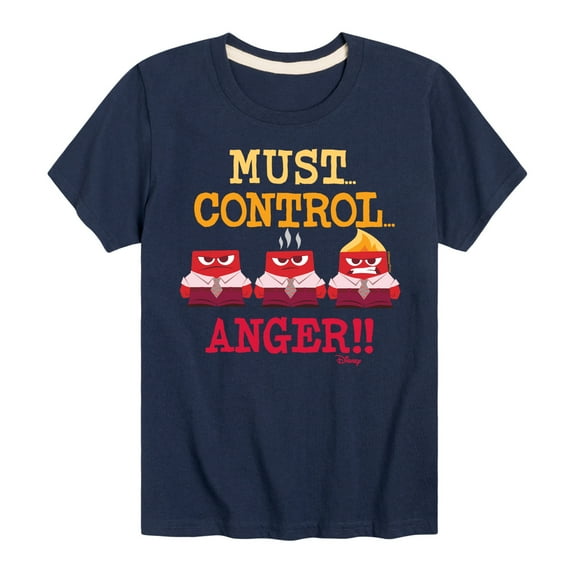 Inside Out - Must Control Anger - Toddler And Youth Short Sleeve Graphic T-Shirt