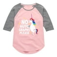 thumbnail image 1 of Inside Out - No Autograph Please - Toddler And Youth Girls Raglan Graphic T-Shirt, 1 of 4
