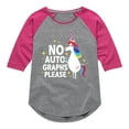 thumbnail image 1 of Inside Out - No Autograph Please - Toddler And Youth Girls Raglan Graphic T-Shirt, 1 of 4