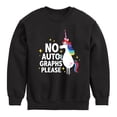 thumbnail image 1 of Inside Out - No Autographs Please - Toddler And Youth Crewneck Fleece Sweatshirt, 1 of 5