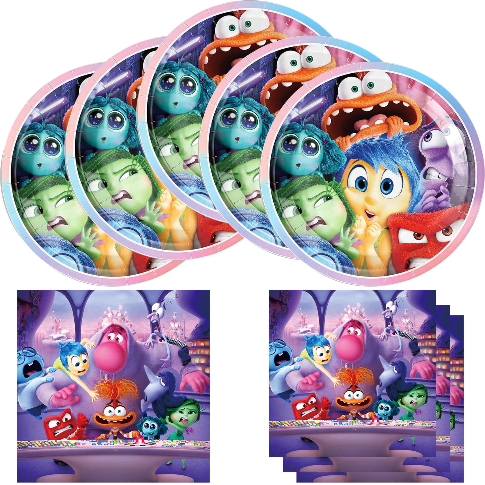 Piatti Inside Out 2 Kit Per Il Compleanno Con Stoviglie Monouso