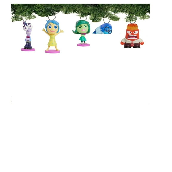 Inside Out 5 Piece Plastic Christmas Ornament Set Holiday Decorations