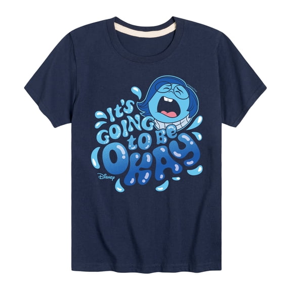 Inside Out - Sadness: It's Going To Be Okay - Youth Boys Short Sleeve Graphic T-Shirt