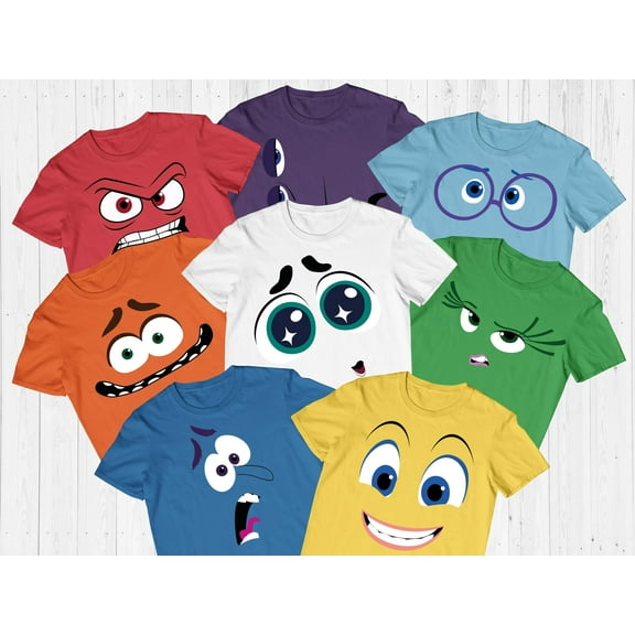 Inside Out Shirts, Inside Out Characters Costume, Inside Out Group Matching, Inside Out 2 Family Party, Halloween Matching Costume T Shirt 1802883705