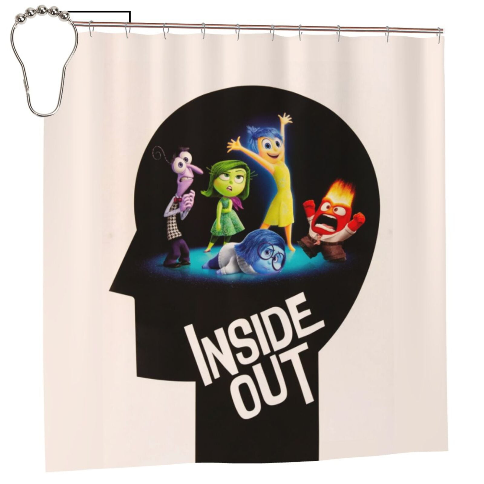 Inside Ou Shower Curtain Cartoon Decorative Bath Curtain Anime Shower
